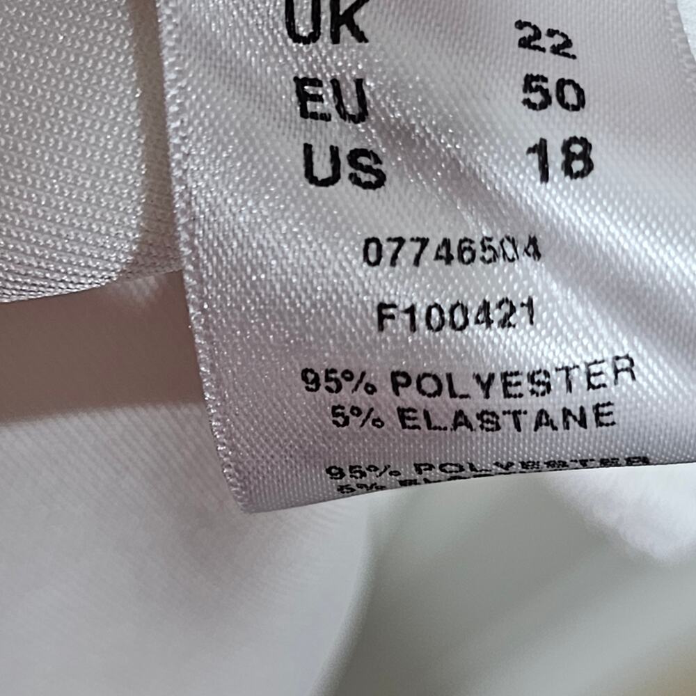 Asos White Cape Sleeve Midi Dress Plus Size 18 - Picture 8 of 8